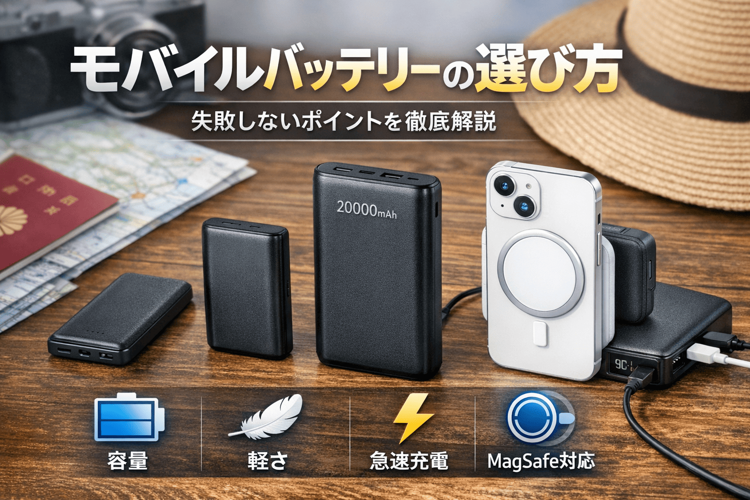 モバイルバッテリー選びのポイント