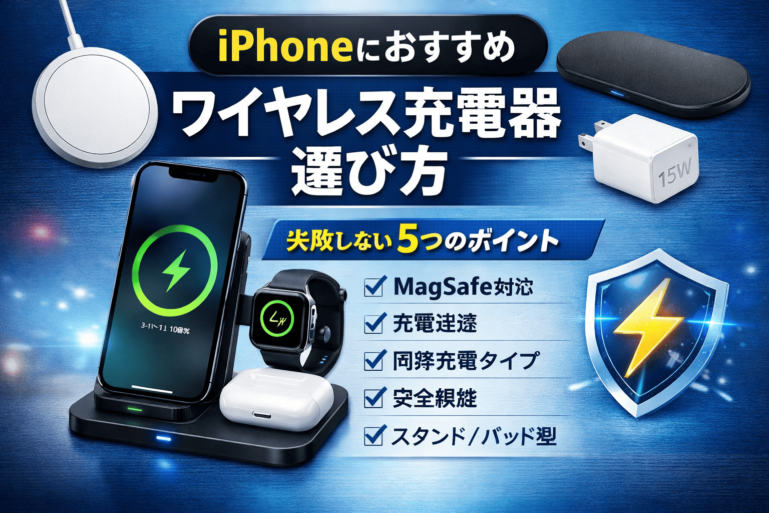 ワイヤレス充電器の選び方ガイド