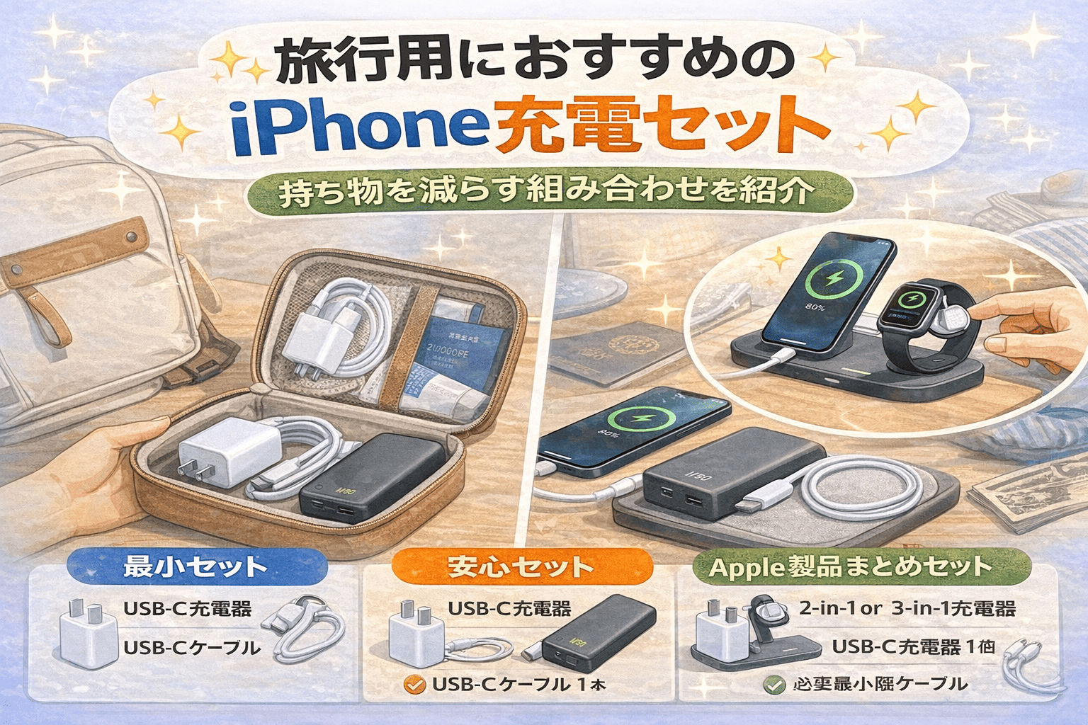 旅行に最適な充電セット (1)