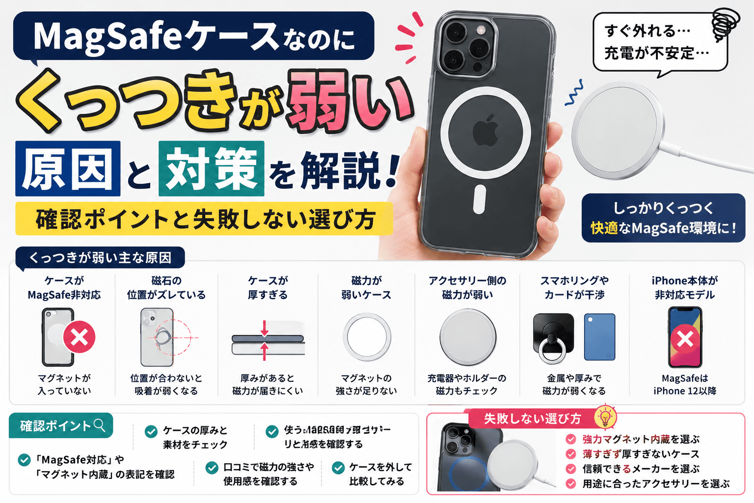 MagSafeケースの選び方と対策