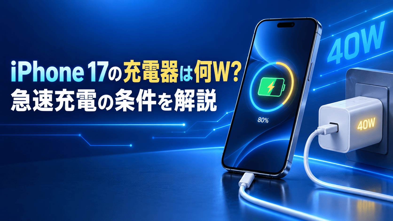 iPhone 17の40W急速充電